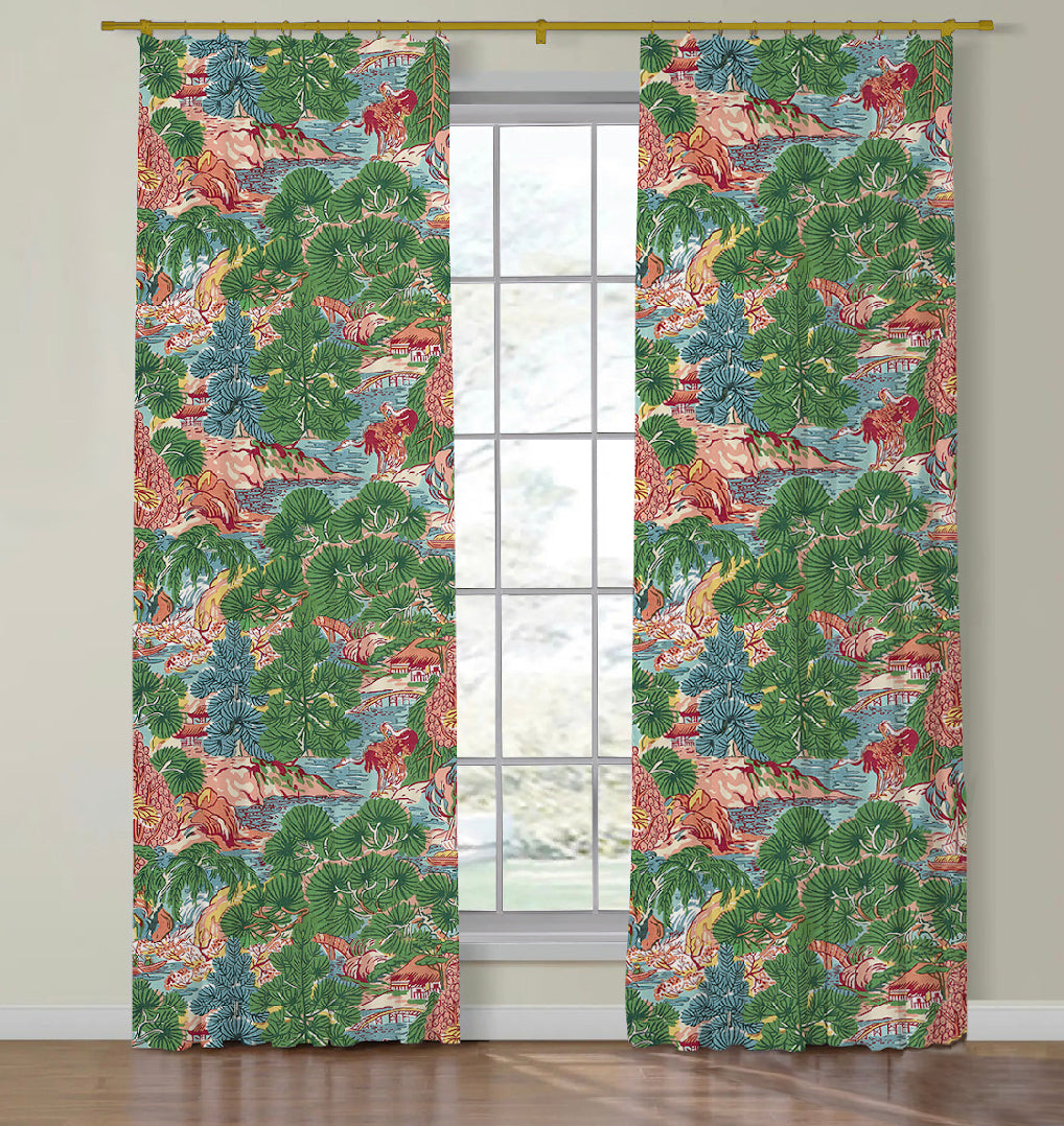 Thibaut Pagoda Trees Side Drapery Panels