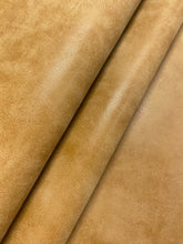 Load image into Gallery viewer, Designer Mustard Caramel Brown Grey Distressed Faux Leather Upholstery Vinyl WHS 4619