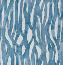 Load image into Gallery viewer, Cotton Navy Blue Aqua Taupe Upholstery Drapery Fabric FB