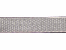Load image into Gallery viewer, 3.12" Wide Lavender Purple Metallic Embroidered Geometric Drapery Tape Trim