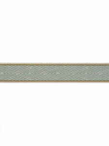 2.25" Seafoam Aqua Beige Geometric Drapery Tape Trim