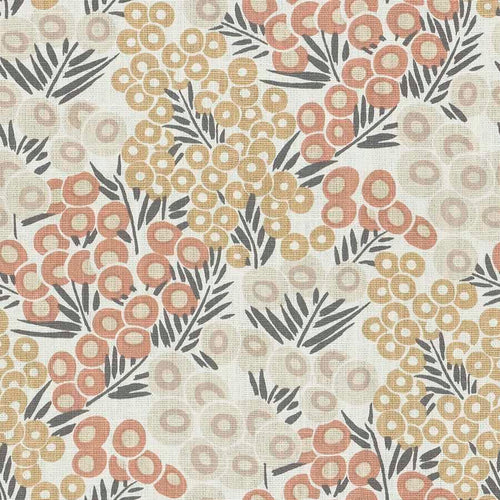 Stain Resistant White Beige Rose Black Floral Upholstery Drapery Fabric