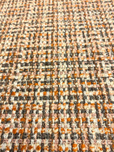Load image into Gallery viewer, Colefax &amp; Fowler Wool Blend Silver Grey Burnt Orange Rose MCM Mid Century Modern Tweed Upholstery Fabric STA 5085