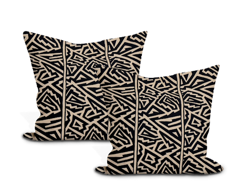 Schumacher Jagged Maze Pillow Covers