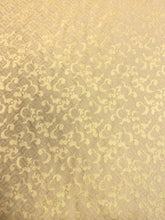 Load image into Gallery viewer, Vintage Beige Yellow Grey Damask Cotton Upholstery Drapery Fabric WHS 5099