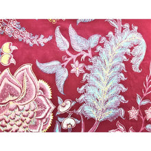 Load image into Gallery viewer, Vintage Schumacher Grenville Floral Botanical Jacobean Red Mint Green Aqua Blue Orange Chintz Drapery Fabric
