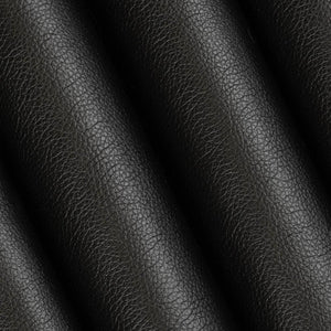 Performance Breathable Raven Black Faux Leather Upholstery Vinyl
