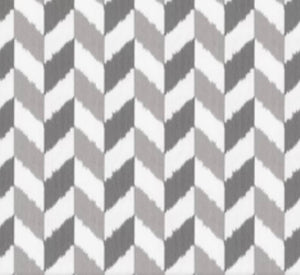 Off White Grey Taupe Geometric Chevron Embroidered Drapery Fabric