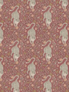 Linen Rayon Rose Beige Black Orange Mustard Animal Pattern Upholstery Drapery Fabric