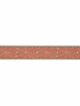 Load image into Gallery viewer, 2.25&quot; Orange Beige Geometric Drapery Tape Trim