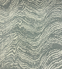 Load image into Gallery viewer, Cowtan &amp; Tout Idaho Ocean Wool Blend Blue Cream Abstract Boucle Upholstery Fabric STA 5013