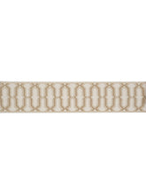 Load image into Gallery viewer, 2&quot; Ivory Beige Geometric Trellis Drapery Tape Trim