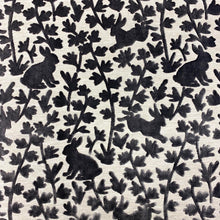 Load image into Gallery viewer, Charcoal Grey Beige Woodland Animal Pattern Cut Velvet Upholstery Drapery Fabric