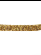 Load image into Gallery viewer, 2" Wide Mustard Gold Beige Brush Upholstery Fringe Trim