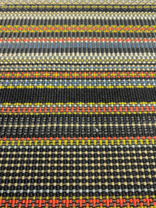 Paul Smith Point Maharam Slate Khaki Black Blue Red Green Stripe Upholstery Fabric STA 5050