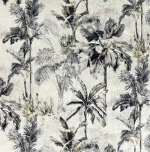 Load image into Gallery viewer, Romo Japura Velvet Quartz 7869/02 Black Cream Botanical Floral Upholstery Fabric STA 6408