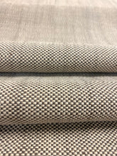 Load image into Gallery viewer, Designer Water &amp; Stain Resistant Reversible Charcoal Grey Cream MCM Mid Century Modern Tweed Upholstery Fabric WHS 4580