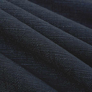 Shimmery Navy Blue Faux Linen Upholstery Drapery Fabric