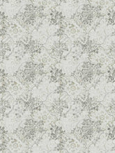 Load image into Gallery viewer, Linen Cotton Cream Grey Taupe Floral Drapery Fabric FB