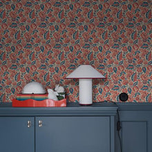 Load image into Gallery viewer, Schumacher Elise Wallpaper 4816 / Red And Blue