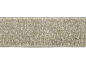 4" Wide Animal Pattern Beige Cream Velvet Drapery Tape Trim