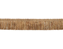 Load image into Gallery viewer, 1.75" Wide Mustard Gold Beige Brush Upholstery Fringe Trim