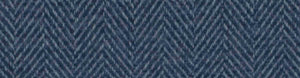 Faux Wool French Blue MCM Mid Century Modern Herringbone Upholstery Drapery Fabric FB