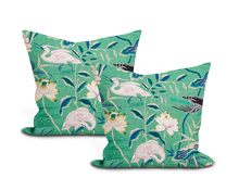 Load image into Gallery viewer, Pair of Custom Made Schumacher Lotus Garden Pillow Covers - Both Sides