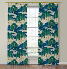 Load image into Gallery viewer, Set of Two Made to Order Thibaut Willow Tree Side Drapery Panels