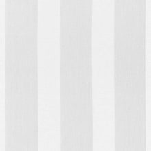 Load image into Gallery viewer, Set of Two Made to Order Thibaut MANCHESTER STRIPE in Snow Wide Sheer Side Drapery Panels