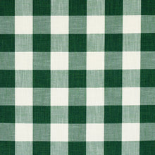 Load image into Gallery viewer, Four 22” x 22” Pillow Covers in Schumacher’s Picnic Indoor/Outdoor Emerald with Self-Piping