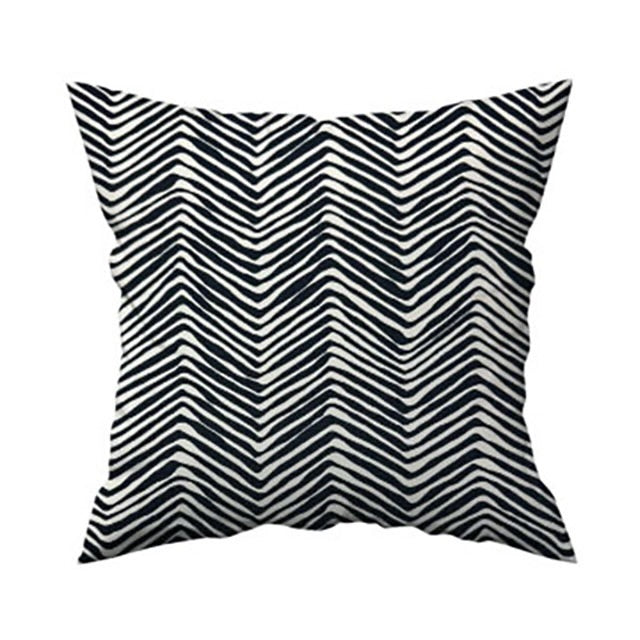 Custom Made Petite Zig Zag Quadrille China Seas Alan Campbell Navy Blue Suncloth Outdoor Pillow Cover