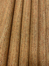 Load image into Gallery viewer, Designer Water &amp; Stain Resistant Beige Rusty Orange Brown MCM Mid Century Modern Tweed Upholstery Fabric WHS 4656