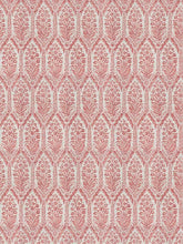 Load image into Gallery viewer, Linen Cotton Cream Red Coral Floral Print Drapery Fabric FB