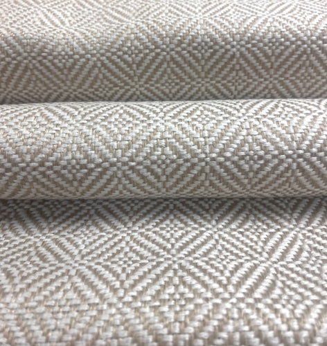 1.3 Yard Designer Beige Cream Geometric Tweed Upholstery Fabric WHS 4590