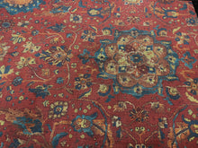 Load image into Gallery viewer, Remnant Schumacher JAHANARA CARPET TURKISH RED LINEN FABRIC