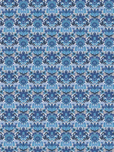 Load image into Gallery viewer, Bella Dura Indoor Outdoor Suncoast Floral Navy Royal Blue Grey Upholstery Drapery Fabric FB