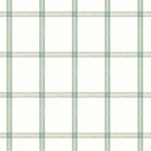Load image into Gallery viewer, Set of Two Made to Order Thibaut Huntington Plaid Side Drapery Panels