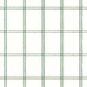 Set of Two Made to Order Thibaut Huntington Plaid Side Drapery Panels