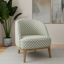 Load image into Gallery viewer, Stain Resistant Seafoam Green Cream Geometric Upholstery Drapery Fabric