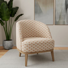 Load image into Gallery viewer, Cream Rusty Red Orange Abstract Geometric Upholstery Fabric