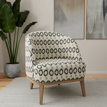 Load image into Gallery viewer, Grey Taupe Charcoal Geometric Circles Upholstery Fabric
