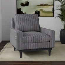 Load image into Gallery viewer, Heavy Duty Victorian Stripe Navy Blue Upholstery Drapery Fabric
