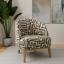 Load image into Gallery viewer, Heavy Duty Cream Mocha Brown Mudcloth Ethnic Geometric Upholstery Fabric