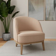 Load image into Gallery viewer, Rusty Red Cream Brown Geometric Upholstery Fabric