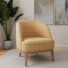 Load image into Gallery viewer, Heavy Duty Fade Resistant Beige Brown Plaid Upholstery Fabric