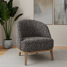 Load image into Gallery viewer, Heavy Duty Black Grey Abstract Chenille Animal Pattern Upholstery Fabric