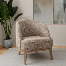 Load image into Gallery viewer, Heavy Duty Cream Grey Taupe Ocelot Chenille Animal Pattern Upholstery Fabric