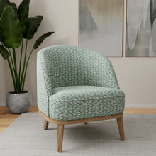 Load image into Gallery viewer, Stain Resistant Teal Blue Cream Abstract Upholstery Drapery Fabric