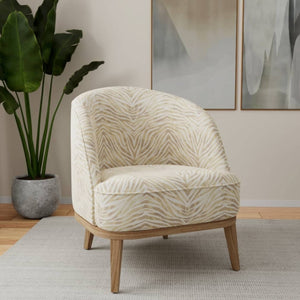Heavy Duty Cream Mustard Taupe Animal Pattern Upholstery Fabric